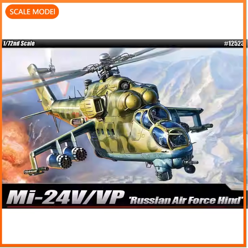 Model Kit Academy - 1/72 アカデミーモデル組み立てキット 12523 Mi-24V/VP、誕生日のおもちゃ、コレクターズギフト用