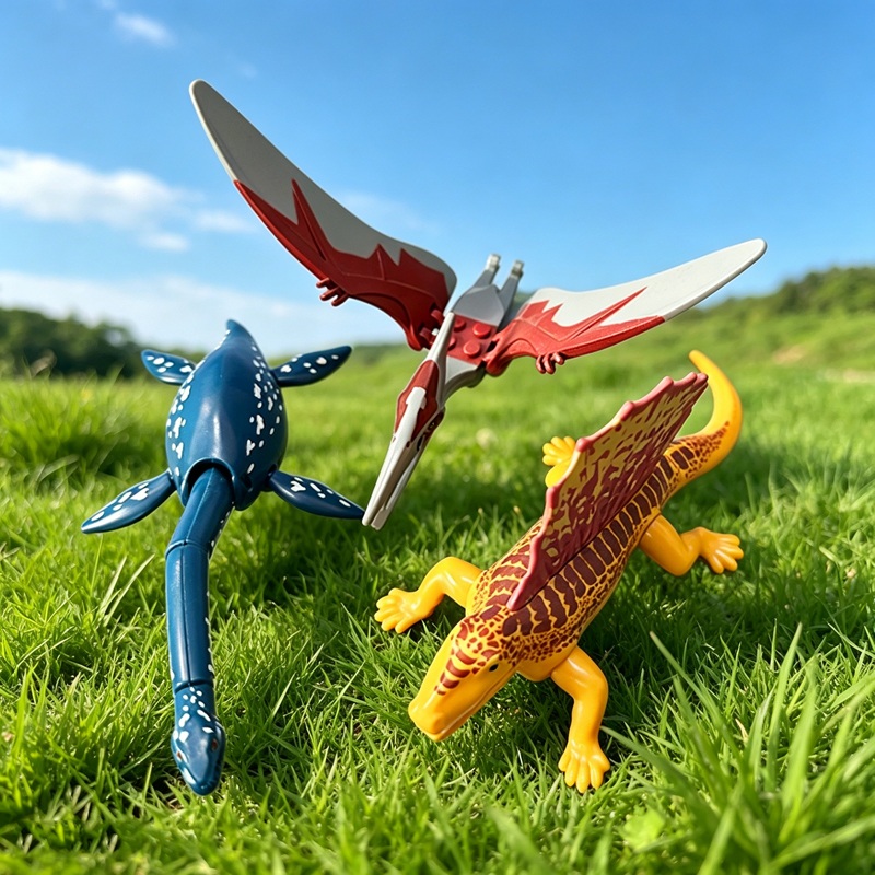 Model Kit Dinosaur Bandai - ミニジュラ紀恐竜世界ビルディングブロック恐竜ティラノサウルスヴェロキラプトルフィギュアモデル組み立て教育玩具子供のためのギフト