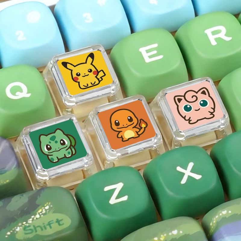 Model Kit Pokemon - ポケモン クロスアクスル メカニカルキーボード キーバックライト カスタムキーキャップ クリスタルキーキャップ
