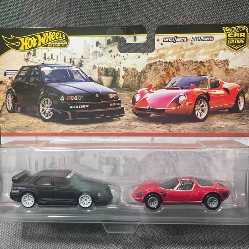 Model Kit Alfa Romeo - オリジナルホットウィールカーカルチャーモデル Hbl96 日産アストンマーティンアルファロメオカスタムコレクションカーモデルデュアルセットカーギフトおもちゃ