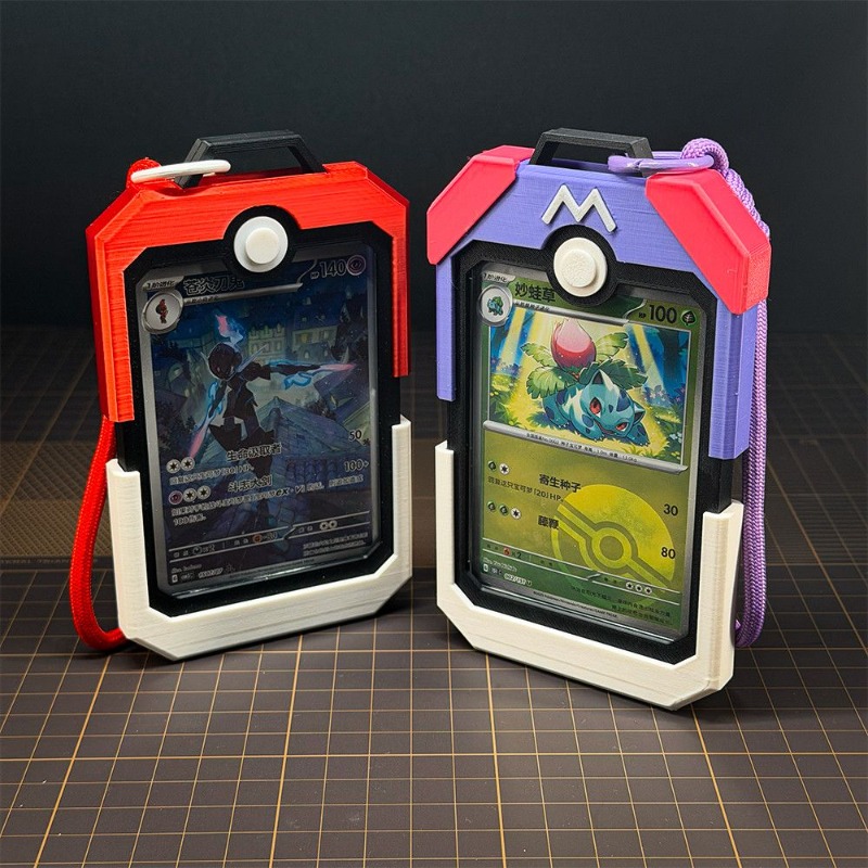 Model Kit Pokemon - ポケボール垂直カードホルダートランプカードカバーポケモンボードゲーム用IDトレーディングフォルダーフォトポーチキット保護カバー