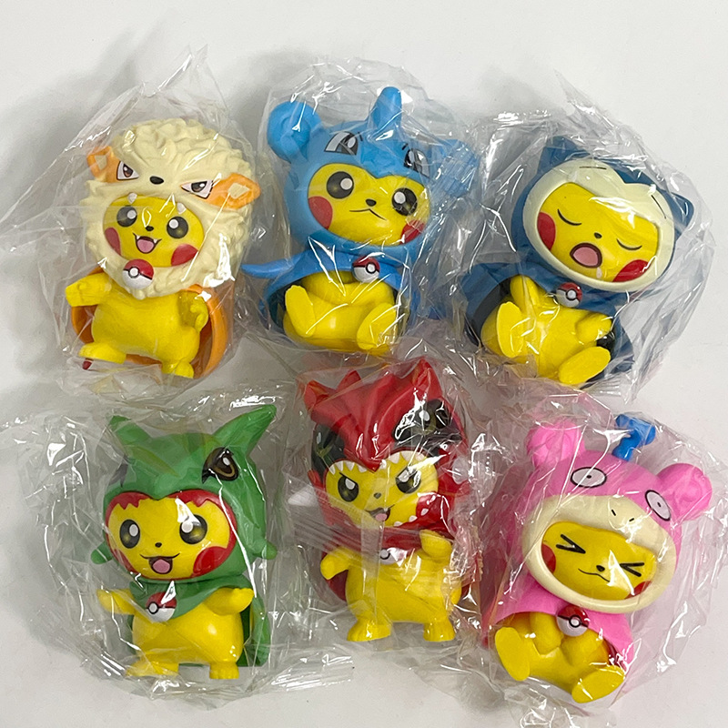 Model Kit Pokemon - ポケモン漫画クロスドレッシングピカチュウカビゴンサイダックゲンガーアニメフィギュアブラインドボックストイズ卓上装飾品