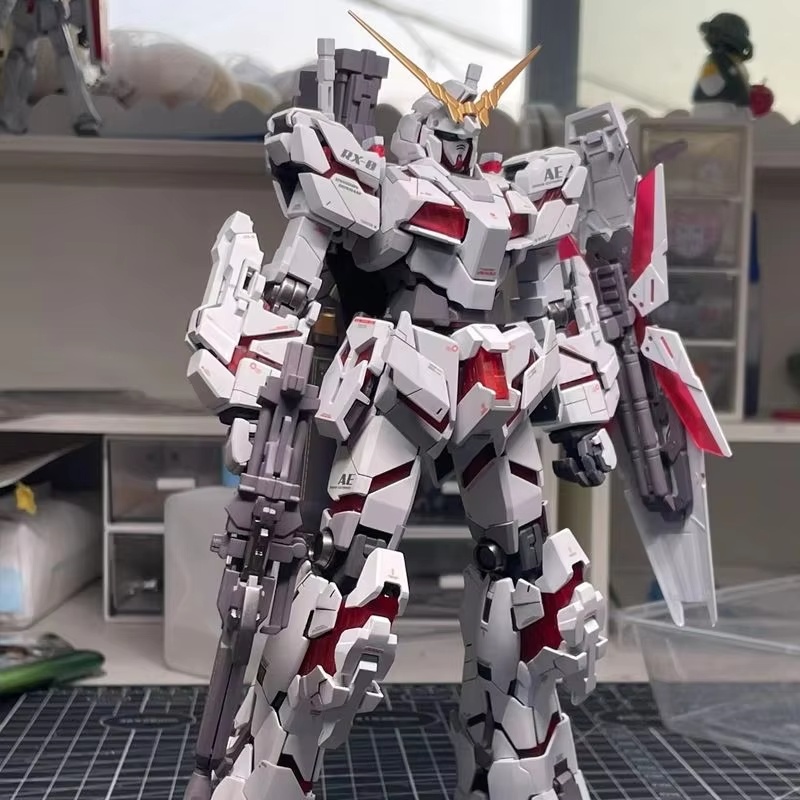 Gundam Model Mg - 在庫あり Hg 1/144 Rx-0 ユニコーン破壊モード組み立てモデルアクションフィギュア爆発装甲人形おもちゃギフトグッズ