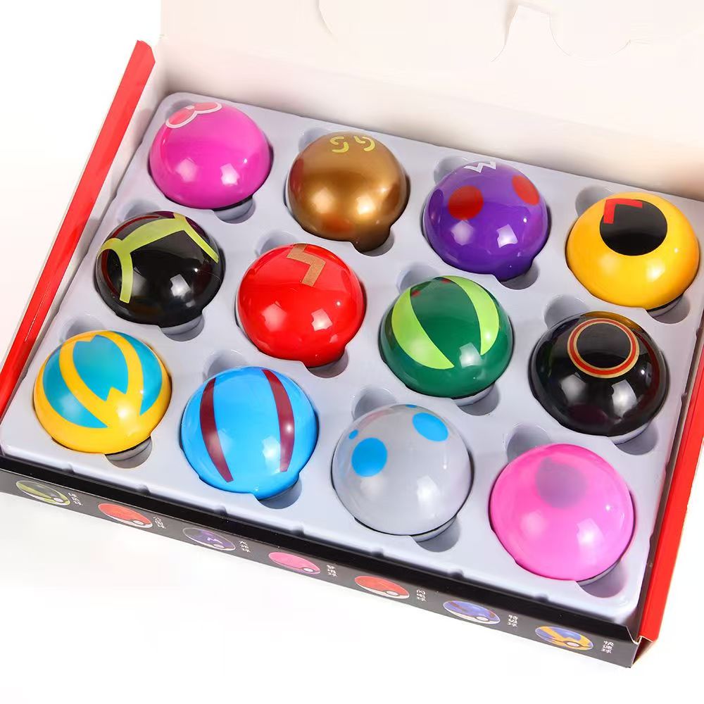 Model Kit Pokemon - ポケモンフィギュア 12 ピース/セットポケボールポケボールアクションフィギュア漫画アニメかわいい人形ポケボールコレクション誕生日ベストギフト