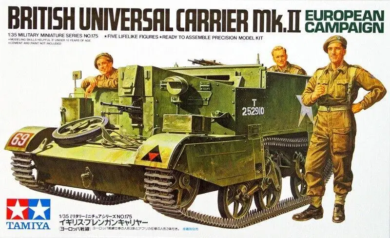 Model Kit History - タミヤ-英国のユニバーサルキャリアモデルキット,mk.iiヨーロッパキャンペーン,1:35モデル構築
