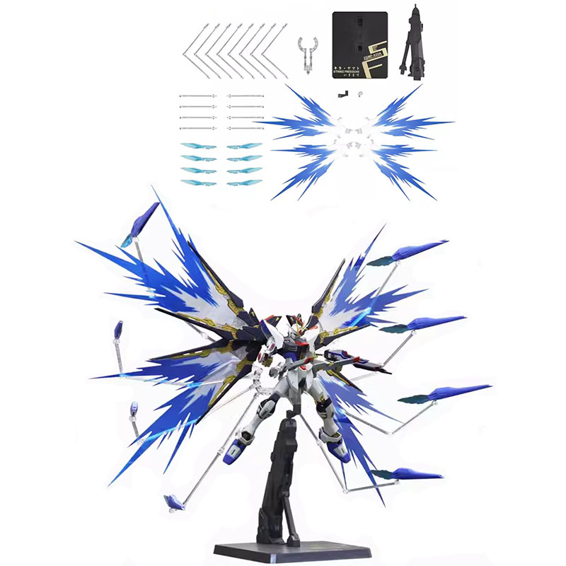 Gundam Model Mg - バンダイガンダムモデルライトウィング効果クラフト、DIYストライクフリーダムホビー、耐久性のある1:100ウィングのライトオプションセット