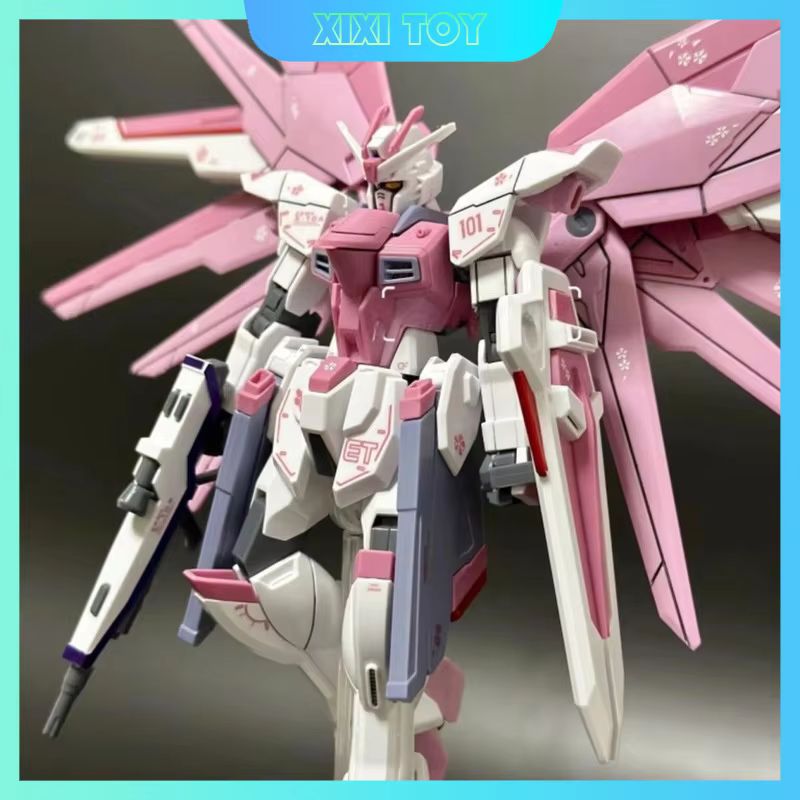 Gundam Model Mg - JMS HG 1/144 ZY-06 フリーダムアサルト桜アセンブリモデルさくらピンクコレクション可動フィギュアデスクトップ装飾玩具ギフト