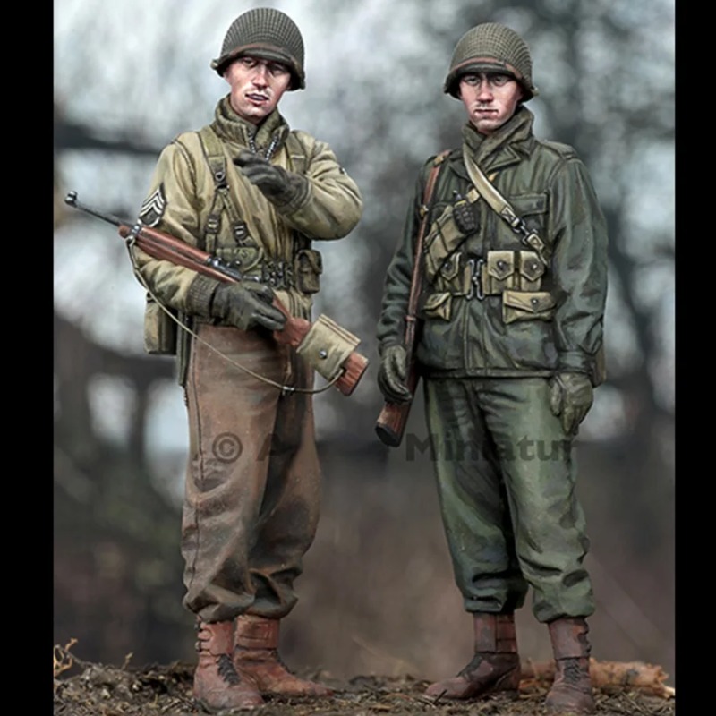 Model Kit History - 1/35 スケール樹脂フィギュアモデルキットモデリング米国歩兵 2 個人マイクロシーンレイアウト未組立未塗装 DIY おもちゃ