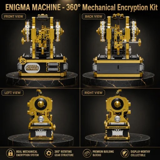 エニグママシン ビルディングブロックセット レトロ機械組み立 - Model Kit History のレビューと価格