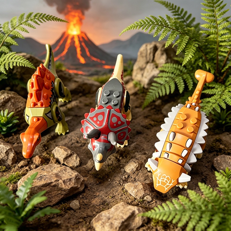 ミニジュラ紀恐竜世界ビルディングブロック恐竜ティラノサウルス - Model Kit Dinosaur Bandai のレビューと価格