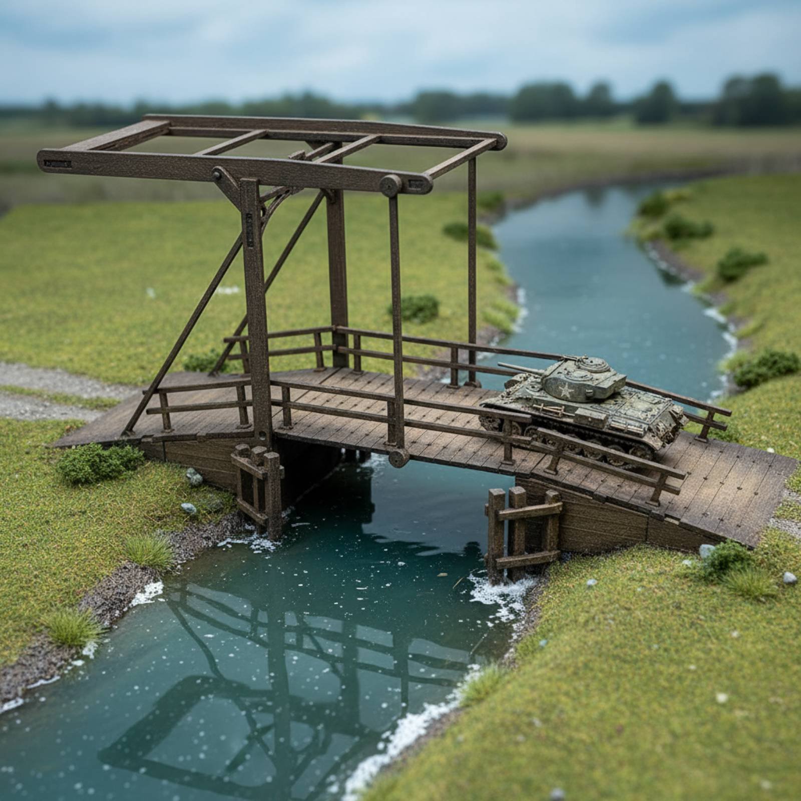 第二次世界大戦ディスプレイシーンブリッジ手作りギフト木製ドロ - Model Kit Ww2 のレビューと価格