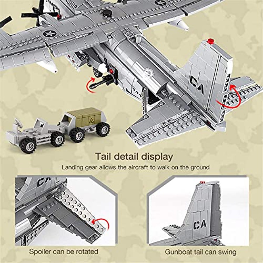 第二次世界大戦軍事展示用モデルキット：AC-130ガンシップ - Model Kit Ww2 のレビューと価格