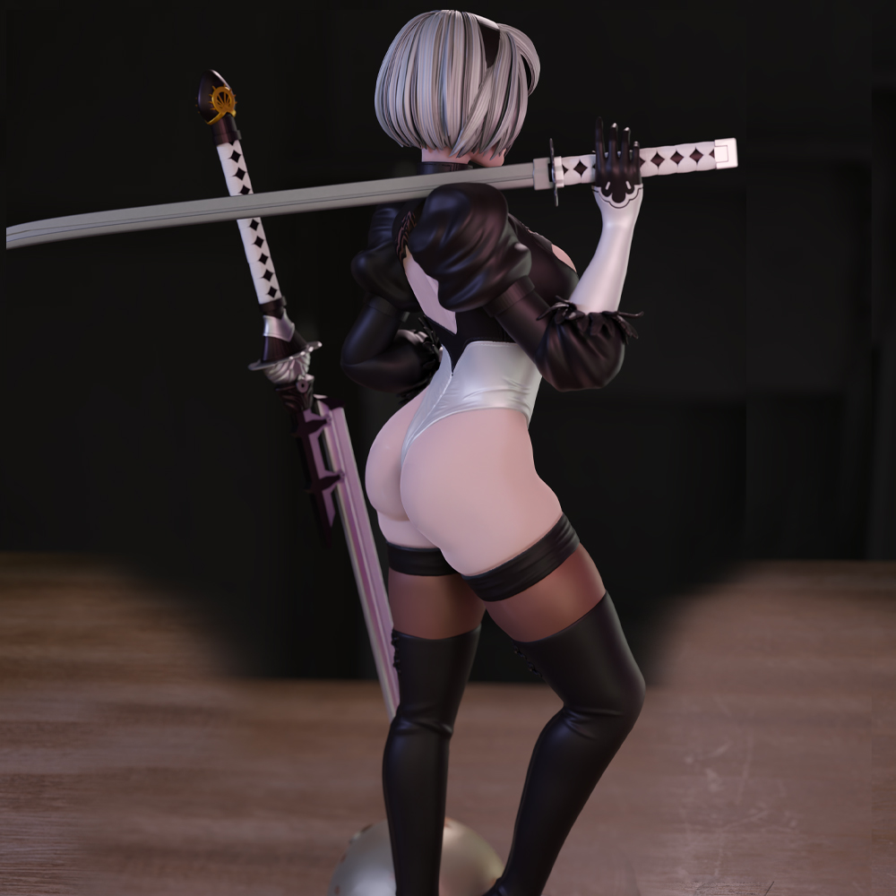 ミニチュアスタチュー,3Dプリント,未塗装のおもちゃ,Nie - Model Kit Nier Automata のレビューと価格